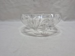 Lindo bowl, centro de mesa em cristal lapidado. Medindo 16,5cm x 8cm de altura.