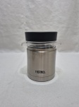 Thermos Frasco de 355 ml com recipiente para micro-ondas, aço inoxidável. Medindo 9,5cm x 14cm de altura.