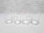 Lote de 6 copos de suco em cristal lapidado, sendo 2 modelos. Medindo o maior 7cm x 11cm de altura.