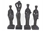 ALFREDO CESCHIATTI - As Quatro Estações. Belíssimo conjunto de quatro esculturas contemporâneas conf