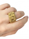 Espetacular  Anel em Ouro amarelo 18Kt "Maleável " - Peso:19,70Gr - Medida:15
