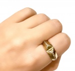 H STERN - Anel em Ouro Amarelo 18Kt - Com Aplique de Brilhantes - Coleção Prismas - Medida:14 - Peso:5,50Gr