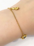 Pulseira em Ouro Amarelo 18Kt Com Pingentes Figa, Olho e Pimenta -  Medida:16,00m de comprimento - Peso:Gr