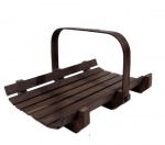 ANTIGO REVISTEIRO DOS ANS 60  EXECUTADO EM MADEIRA NOBRE. COM RESTAURO NA ALÇA E PEQUENA PERDA NA BORDA. MEEDINDO 24 X 34.5 X 45 CM