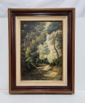 MENDEL - QUADRO ÓLEO SOBRE EUCATEX " PAISAGEM ". ASSINADO E DATADO 1982. MEDINDO A  73.5 X 58 CM