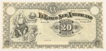 Numismática, ECUADOR. Uma Cédula P-S 253 20 Sucres 1920