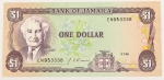 Numismática, JAMAICA. Uma Cédula P-68 1 Dollar 1990 Flor de Estampa