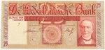 Numismática, NEDERLAND. Uma Cédula P-51 25 Gulden 1934