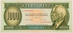 Numismática, HUNGRIA. Uma Cédula 1000 Forint 1993