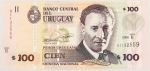 Numismática, URUGUAY. Uma Cédula 100 Pesos 2008 Flor de Estampa