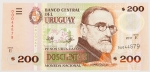 Numismática, URUGUAY. Uma Cédula 200 Pesos 2011 Flor de Estampa