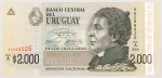 Numismática, URUGUAY. Uma Cédula P-92 2000 Pesos 2003 Flor de Estampa