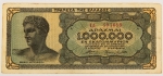 Numismática, GREECE. Uma Cédula P-127 1000000 Dracmas 1944
