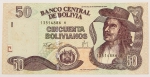Numismática, BOLIVIA. Uma Cédula P-245 50 Bolivianos 2016