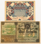 Numismática, AUSTRIA. Duas Cédulas NOTGELD