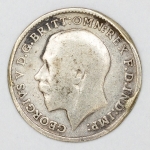 Numismática, INGLATERRA. Uma Moeda de Prata 3 Pence 1913