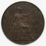 Numismática, INGLATERRA. Uma Moeda 1 Penny 1907