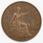 Numismática, INGLATERRA. Uma Moeda 1 Penny 1928