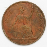 Numismática, INGLATERRA. Uma Moeda 1 Penny 1939