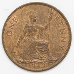 Numismática, INGLATERRA. Uma Moeda 1 Penny 1949