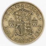 Numismática, INGLATERRA. Uma Moeda Half Crown 1948