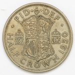 Numismática, INGLATERRA. Uma Moeda Half Crown 1950