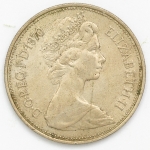 Numismática, INGLATERRA. Uma Moeda 10 New Pence 1970