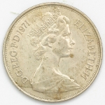 Numismática, INGLATERRA. Uma Moeda 10 New Pence 1971