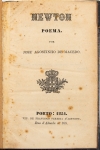 Livro: MACEDO, José Agostinho de. `Newton`, Poema. Porto: Tip. de Francisco Pereira d`Azevedo, 1854; 169p. Enc.