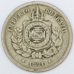 Numismática, Brasil. Moeda de 100 RÉIS 1874