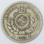 Numismática, Brasil. Moeda de 100 RÉIS 1884