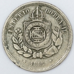 Numismática, Brasil. Moeda de 100 RÉIS 1885