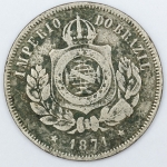 Numismática, Brasil. Moeda de 200 RÉIS 1871
