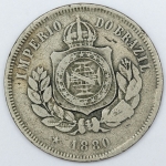Numismática, Brasil. Moeda de 200 RÉIS 1880