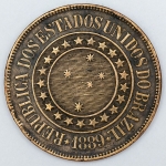 Numismática, Brasil. Moeda de 40 RÉIS 1889
