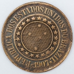 Numismática, Brasil. Moeda de 40 RÉIS 1907