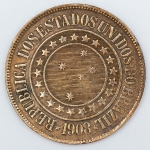 Numismática, Brasil. Moeda de 40 RÉIS 1908