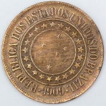 Numismática, Brasil. Moeda de 40 RÉIS 1909