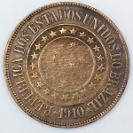 Numismática, Brasil. Moeda de 40 RÉIS 1910