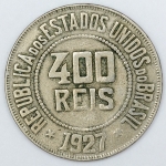 Numismática, Brasil. Moeda de 400 RÉIS 1927