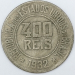 Numismática, Brasil. Moeda de 400 RÉIS 1932