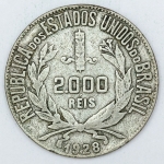 Numismática, Brasil. Moeda de 2000 RÉIS 1928 
