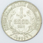Numismática, Brasil. Moeda de 2000 RÉIS 1930 