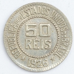 Numismática, Brasil. Moeda de 50 RÉIS 1926 