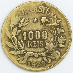 Numismática, Brasil. Moeda de 1000 RÉIS 1929 