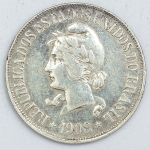 Numismática, Brasil. Moeda de 500 RÉIS - V GRAMMAS 1908 