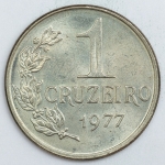 Numismática, Brasil. Moeda de 1 CRUZEIRO 1977 