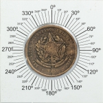 Numismática, Brasil. Moeda de 20 RÉIS 1894 Cunho partido