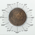 Numismática, Brasil. Moeda de 20 RÉIS 1900 Reverso Inclinado