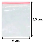 Numismática. Lote com 100 envelopes plásticos com fecho zip para moedas, tamanho 6x8,5.